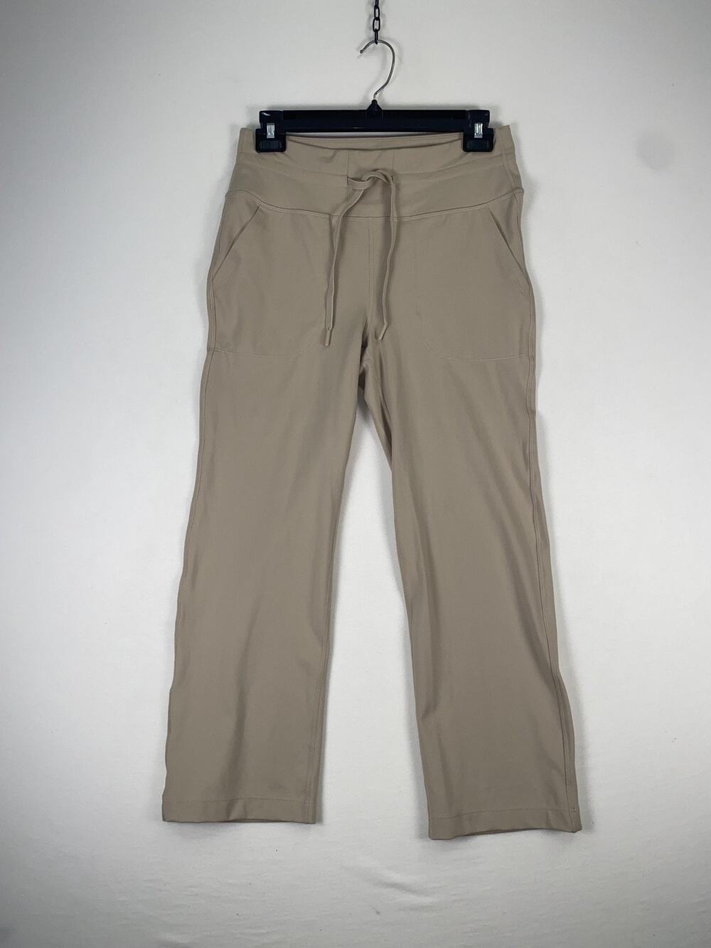Mondetta Pants Womens Medium Beige Capri Straight Leg Drawstring Stretch Yoga